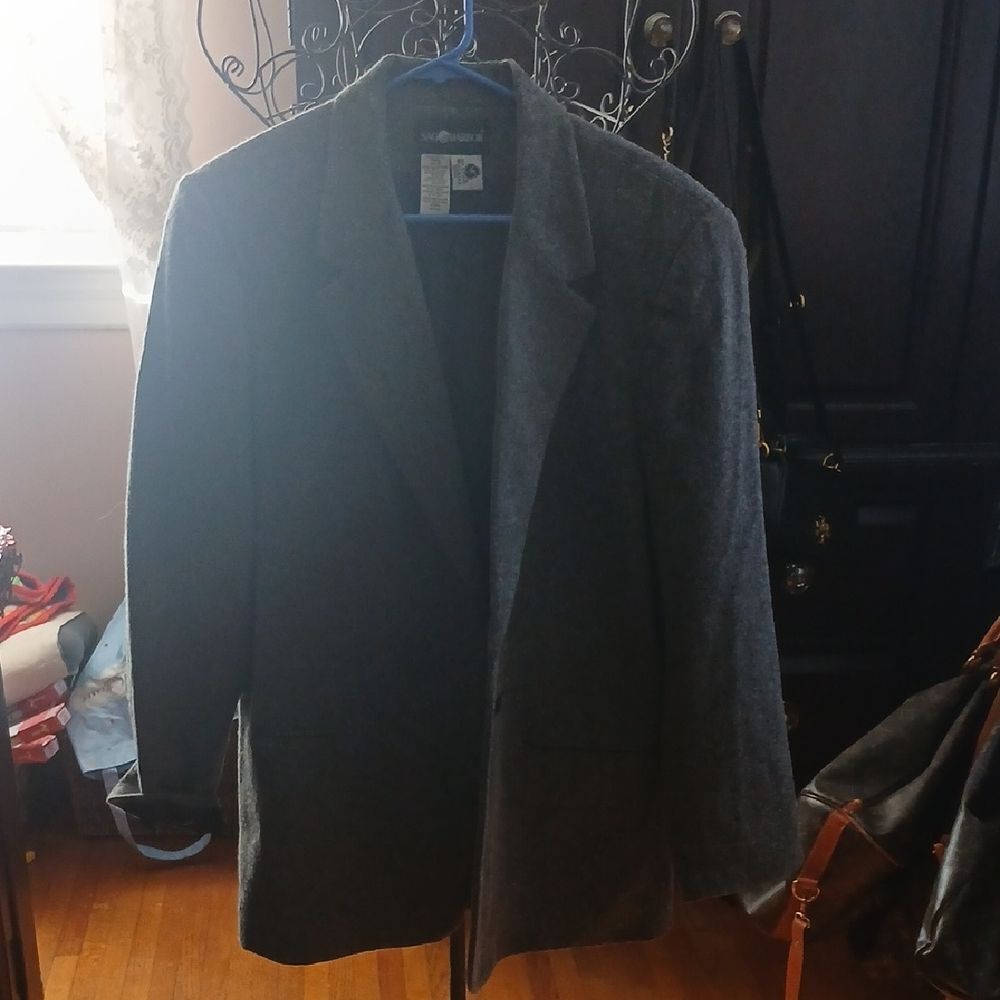 Sag Harbor Charcoal Wool Blazer